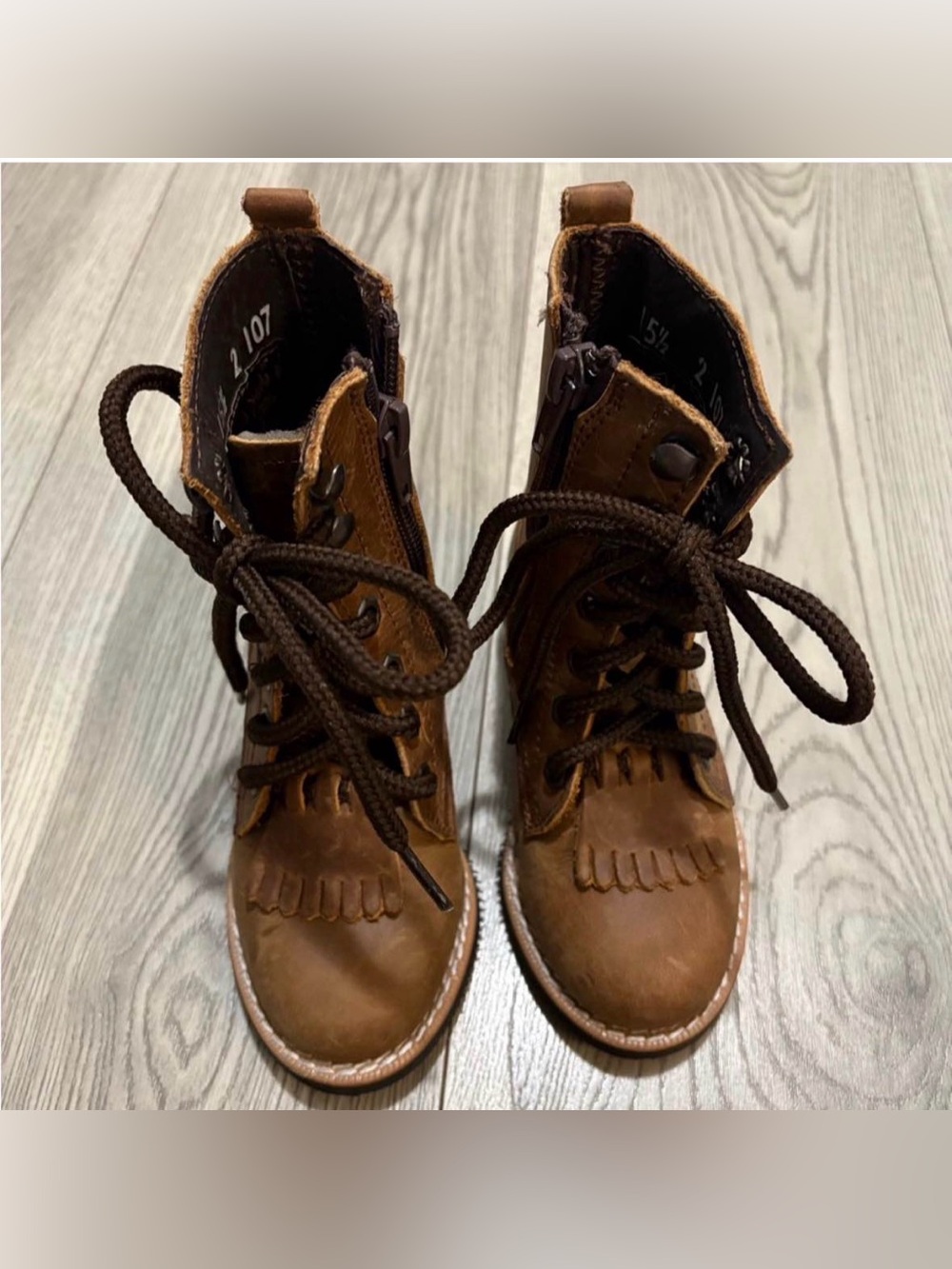 Toddler Girls Caballo Dorado Lace Up Boots Size 2